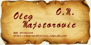 Oleg Majstorović vizit kartica
